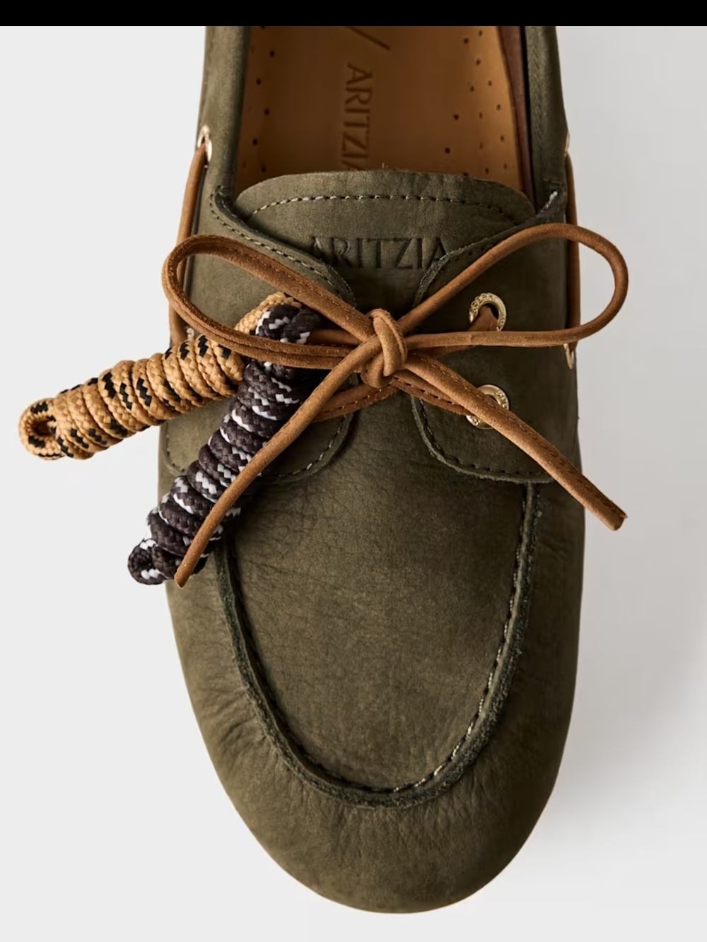 Sperry x Aritzia Slim Boat Shoe - Nubuck Leather - Picture 2 of 9